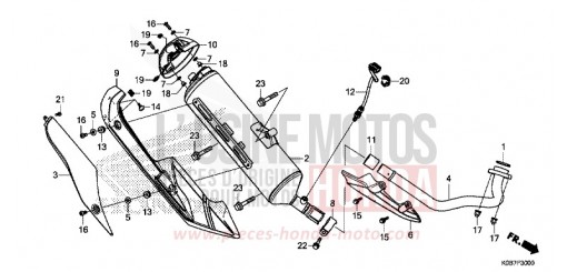 EXHAUST MUFFLER NSS300AK de 2019